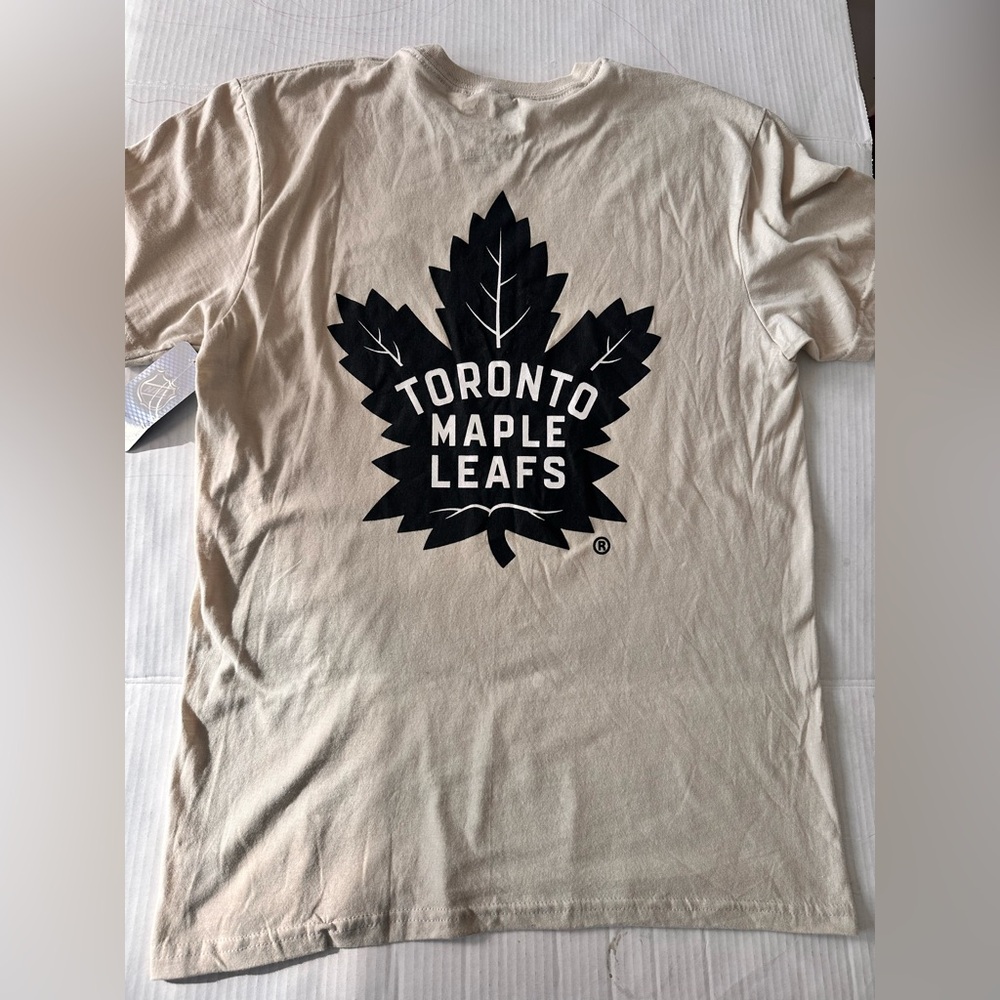 Toronto Maple Leafs Official NHL Tee – Cream, Size Large